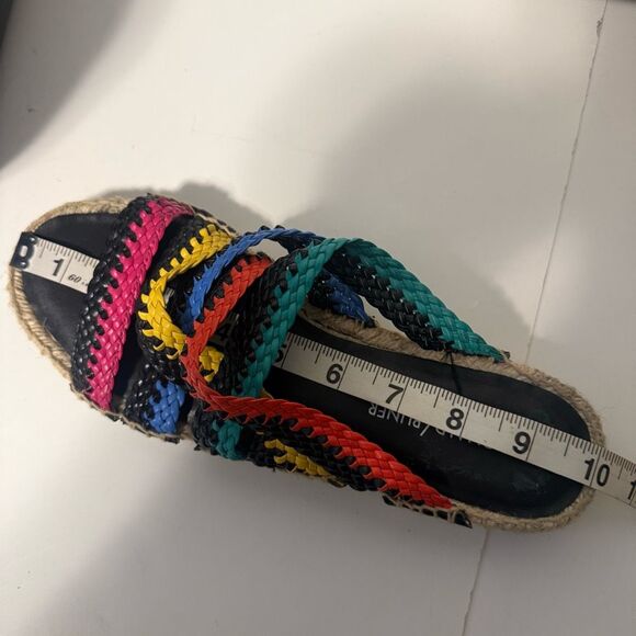 Donald J Pliner Multicolor Braided Espadrille Sandal Size 8 - Picture 6 of 6